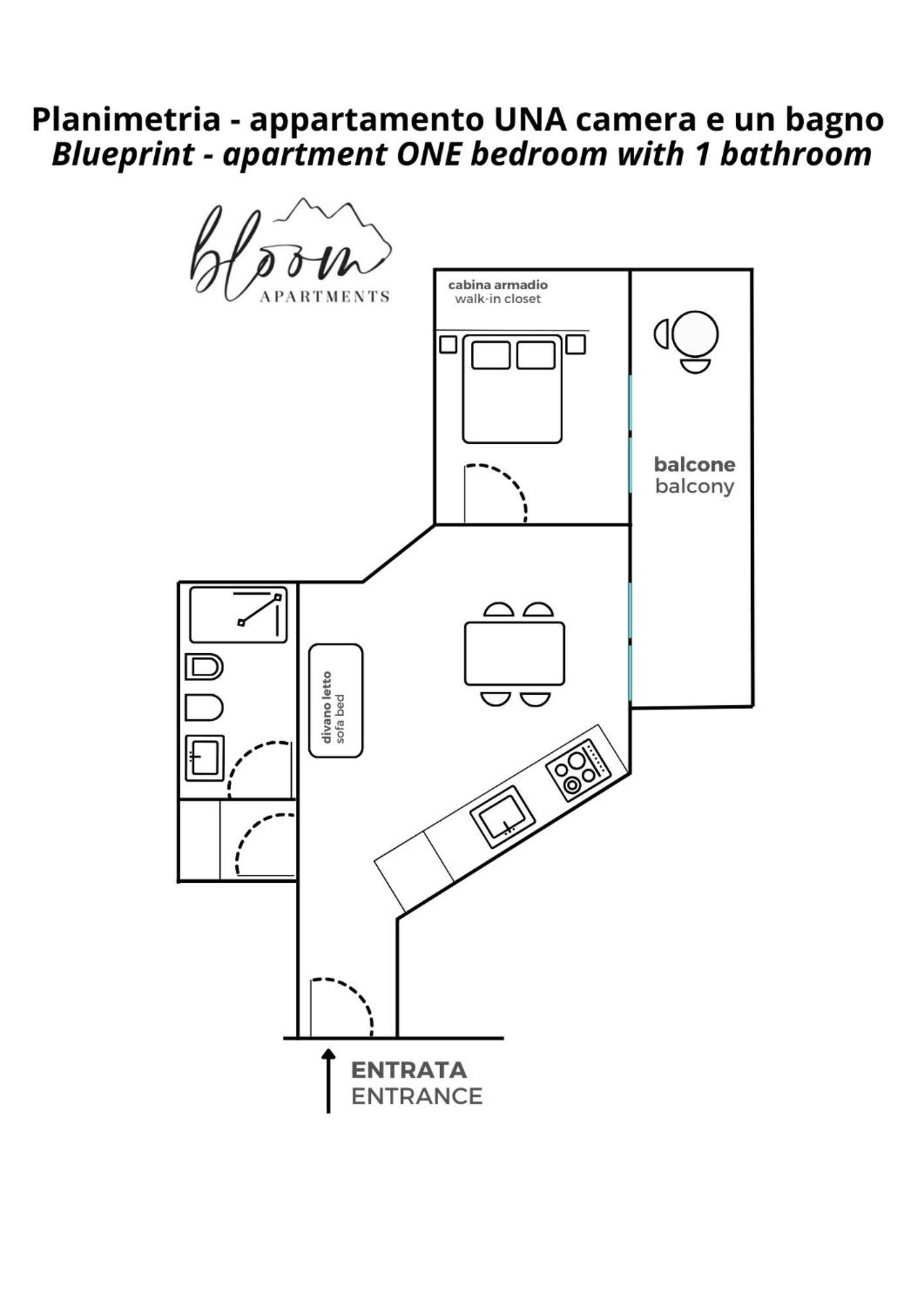Bloom Apartments Trento Bagian luar foto